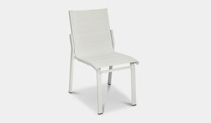 Noosa aluminium side chair white
