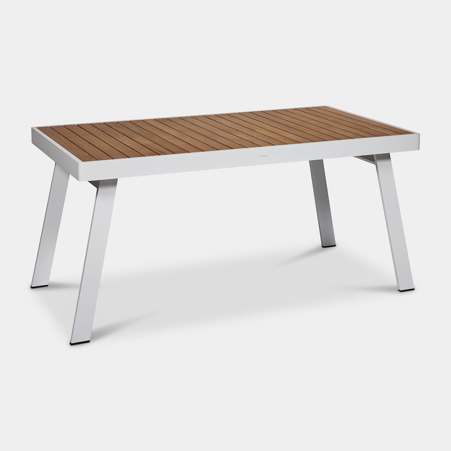 noosa teak and aluminium dining table white