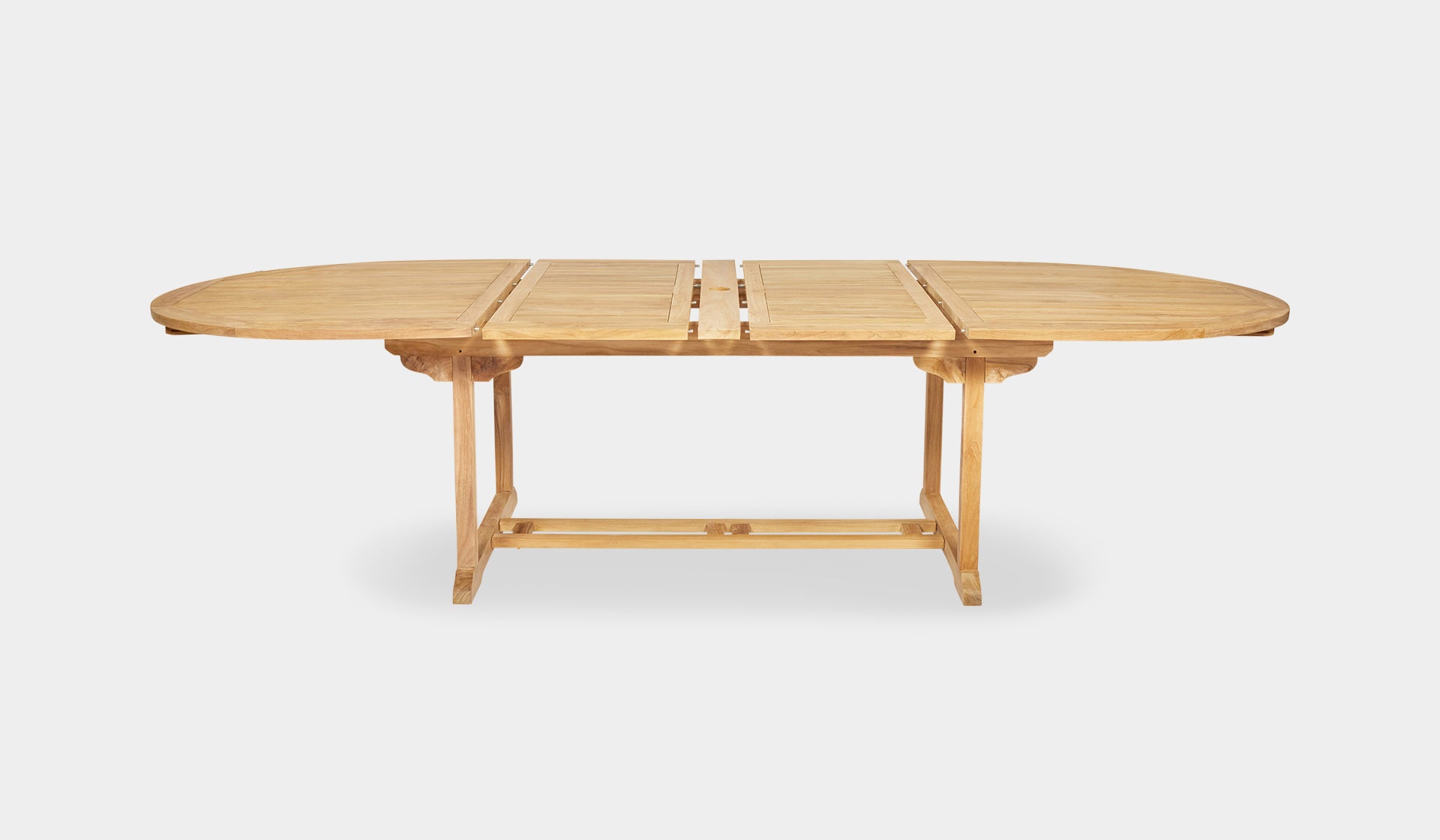 oval teak extension table 200-300cm