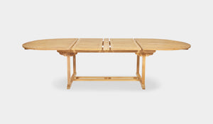 oval teak extension table 200-300cm