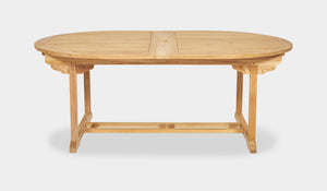 oval teak extension table 8 seater