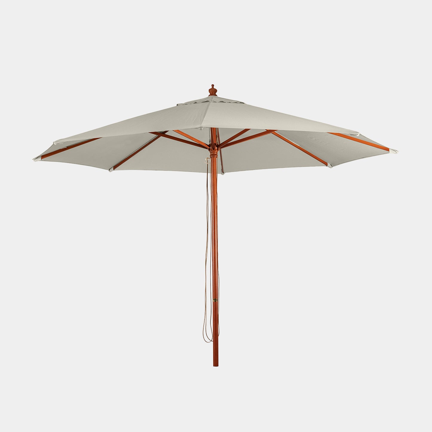 grey colour timber outdoor umbrella