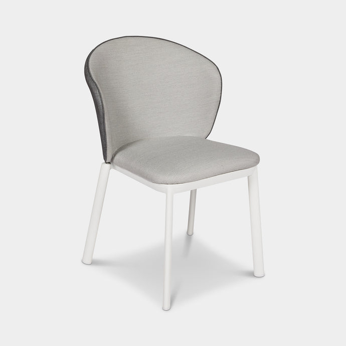palma outdoor fabric chair with quick dry foam white