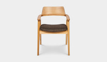 Load image into Gallery viewer, timber dining chair with fabric seat natural
