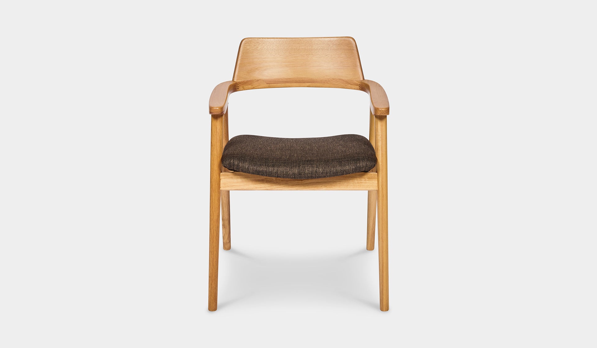 timber dining chair with fabric seat messmate