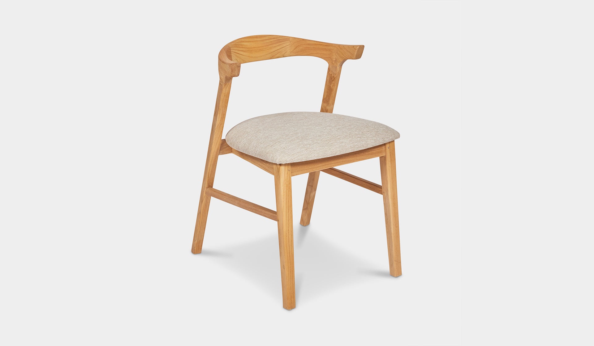 rio indoor teak dining chair with fabric