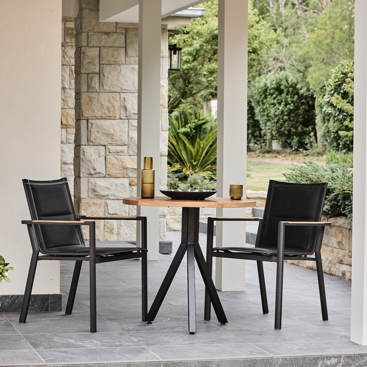 rockdale bistro 2 seater dining setting in teak