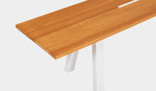 Load image into Gallery viewer, white leg outdoor timber bench seat