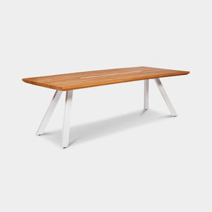 white rockdale outdoor table