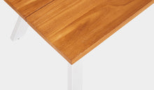 Load image into Gallery viewer, teak top rockdale outdoor dining table white legs