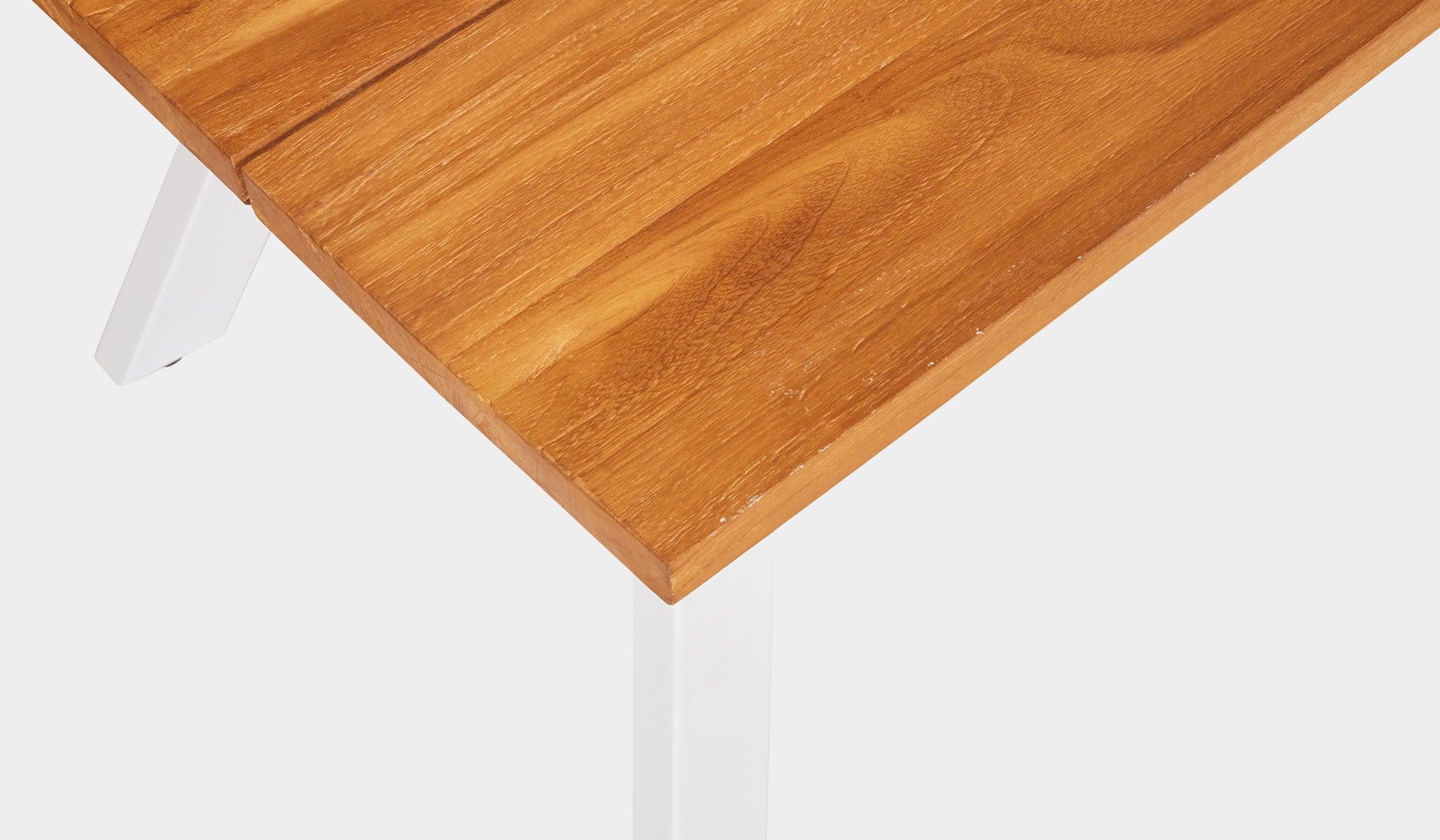 rockdale table in teak white