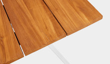 Load image into Gallery viewer, teak table top white leg outdoor table