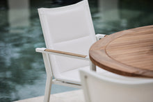 Load image into Gallery viewer, rockdale round outdoor table white and teak
