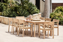 Load image into Gallery viewer, saint tropez teak outdoor 9 piece setting