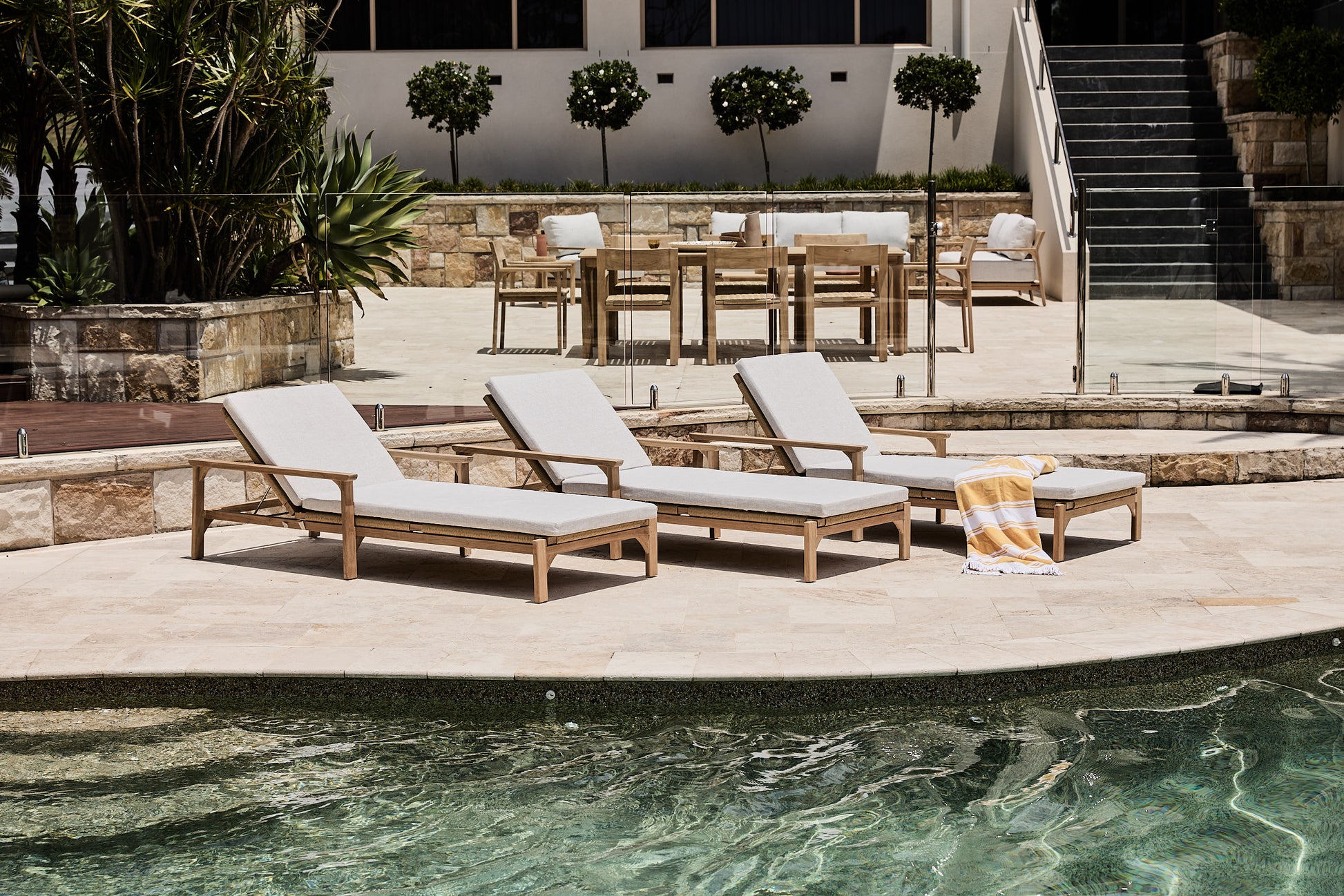 Saint Tropez Teak Sun Lounger 