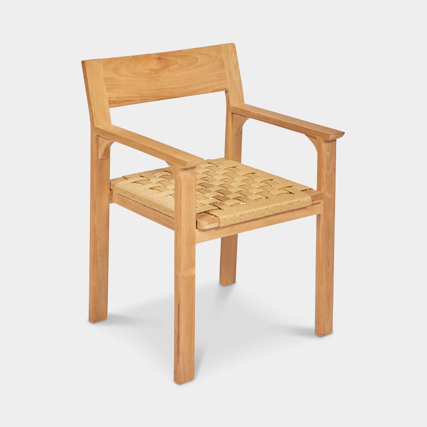 Saint Tropez Outdoor Teak Chair with Wicker