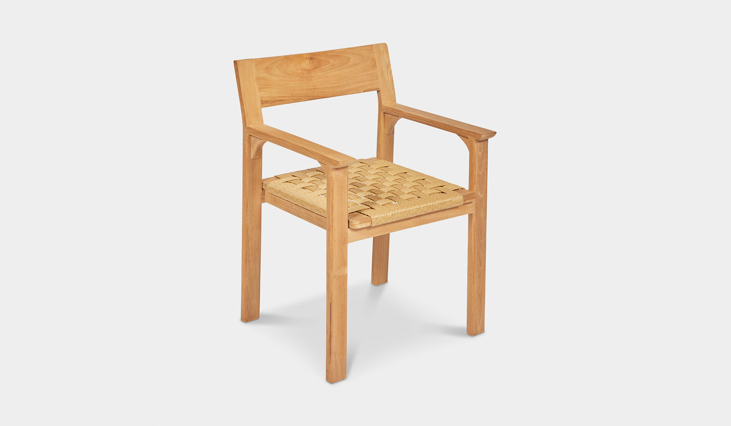 Saint Tropez Outdoor Teak Chair with Wicker