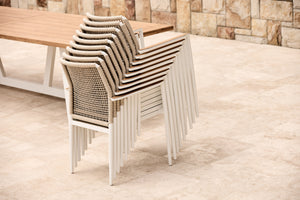 Santiago stacking arm chair outdoor rope