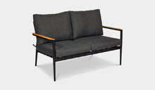 Load image into Gallery viewer, Santiago 2 Seater Rope Sofa Black with Teak Arm