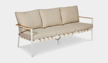 Load image into Gallery viewer, Santiago 3 Seater Outdoor sofa rope aluminium and teak