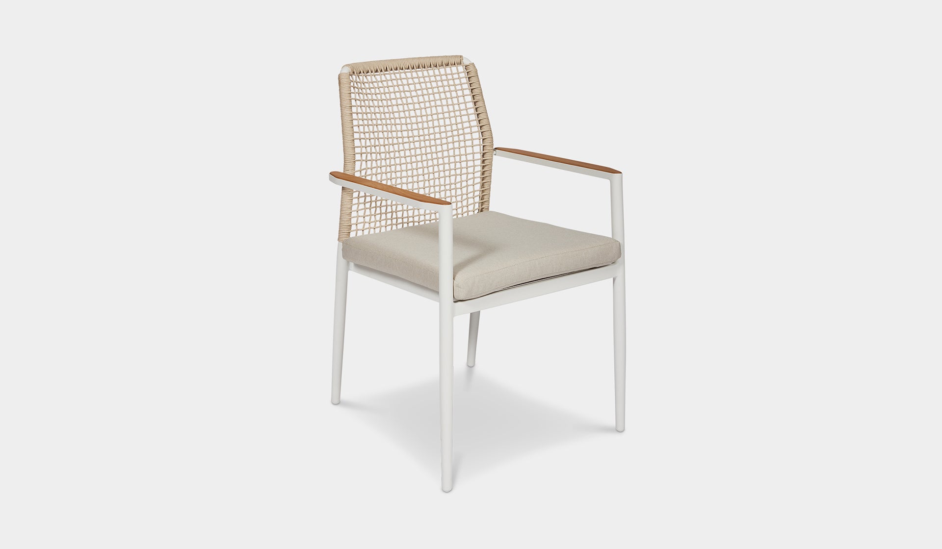 santiago arm chair white
