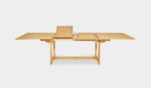 teak double extension table 2-2.5-3m