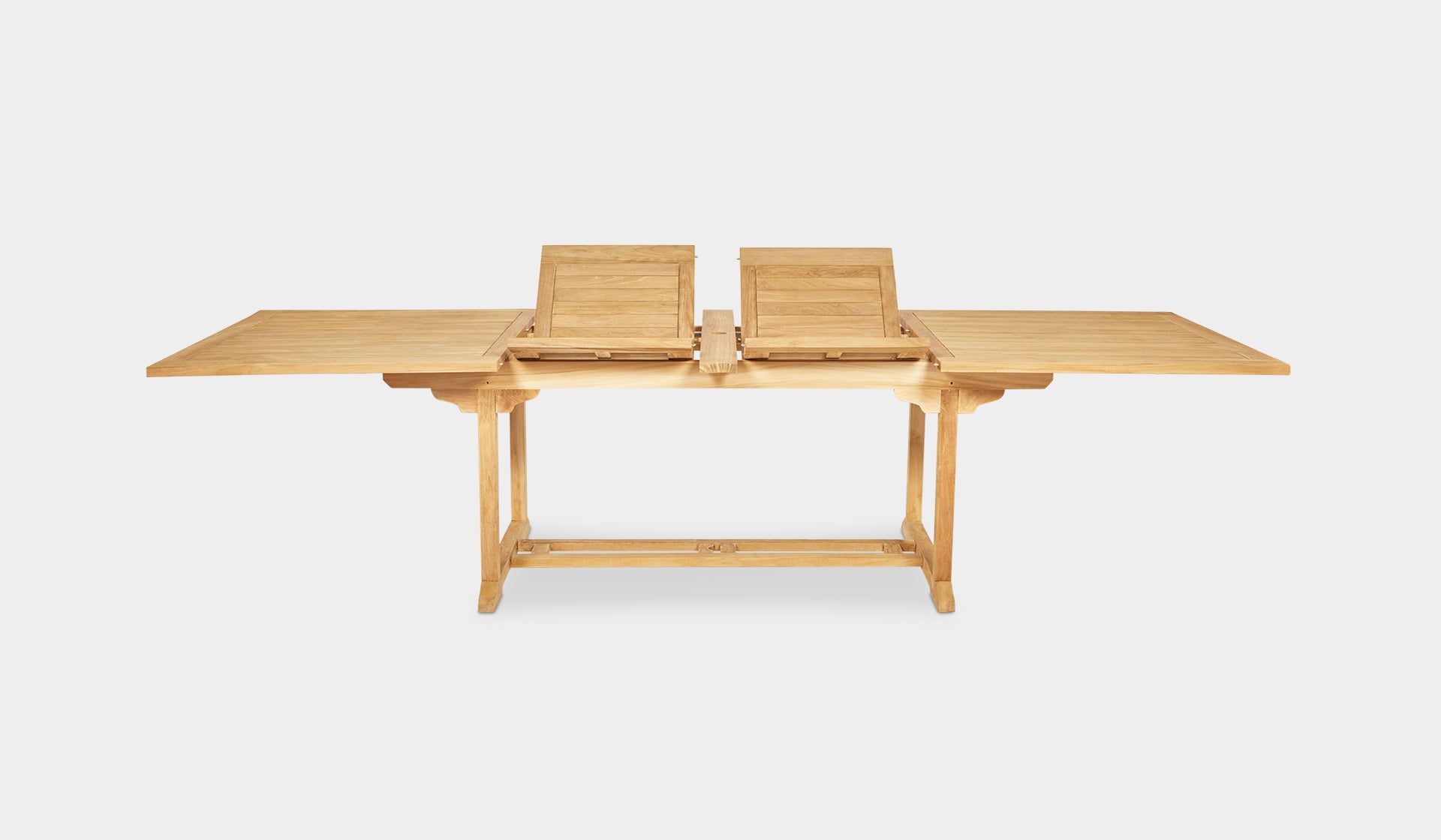 teak double extension table 200cm-300cm