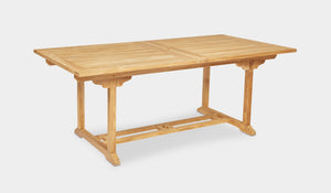 teak outdoor table 200cm without extending 