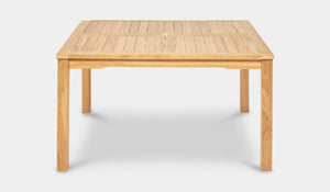square teak table 140cm