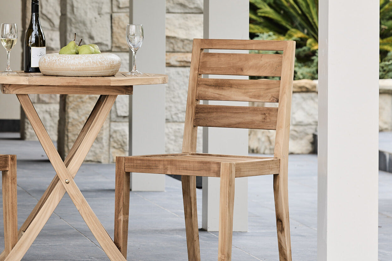 teak outdoor side chair