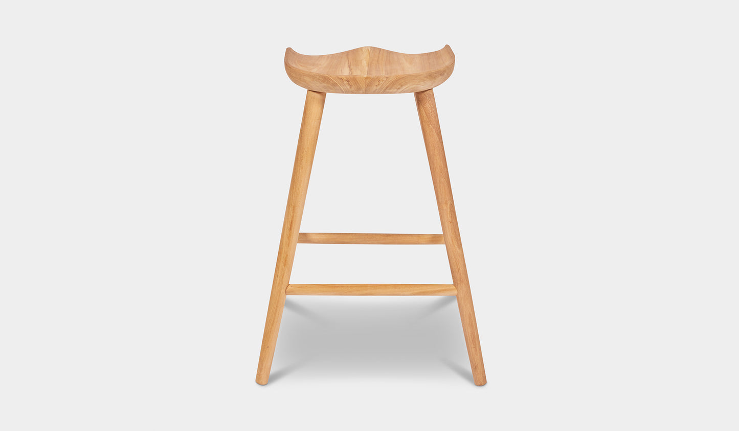 teak curvy undercover counter stool