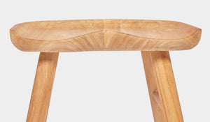 counter stool curvy seat in teak