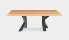 Load image into Gallery viewer, messmate table top, metal XY Leg 180cm