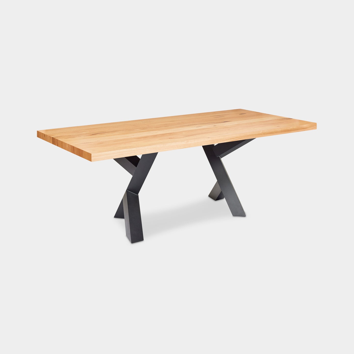 messmate table top, metal XY Leg