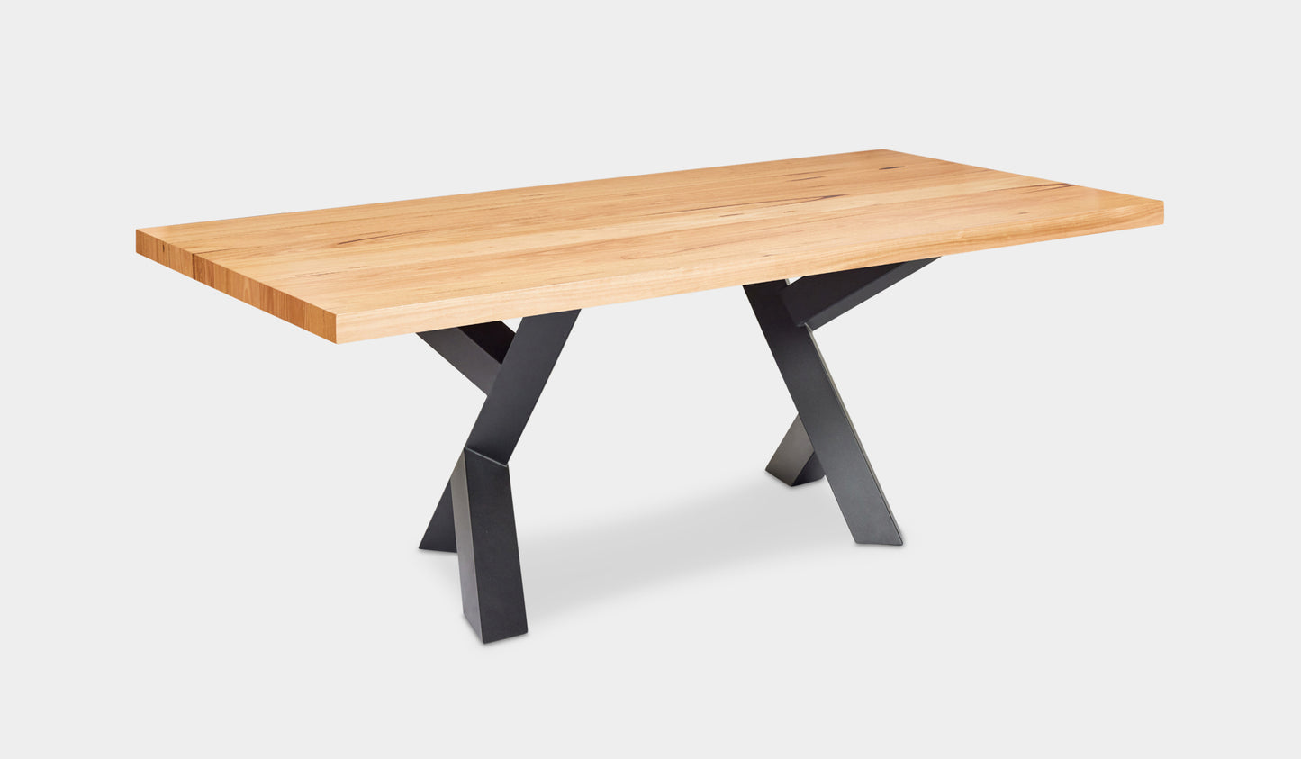 metal legs and messmate table top