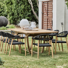 Load image into Gallery viewer, teak outdoor extension table with Daytona rope Chairs