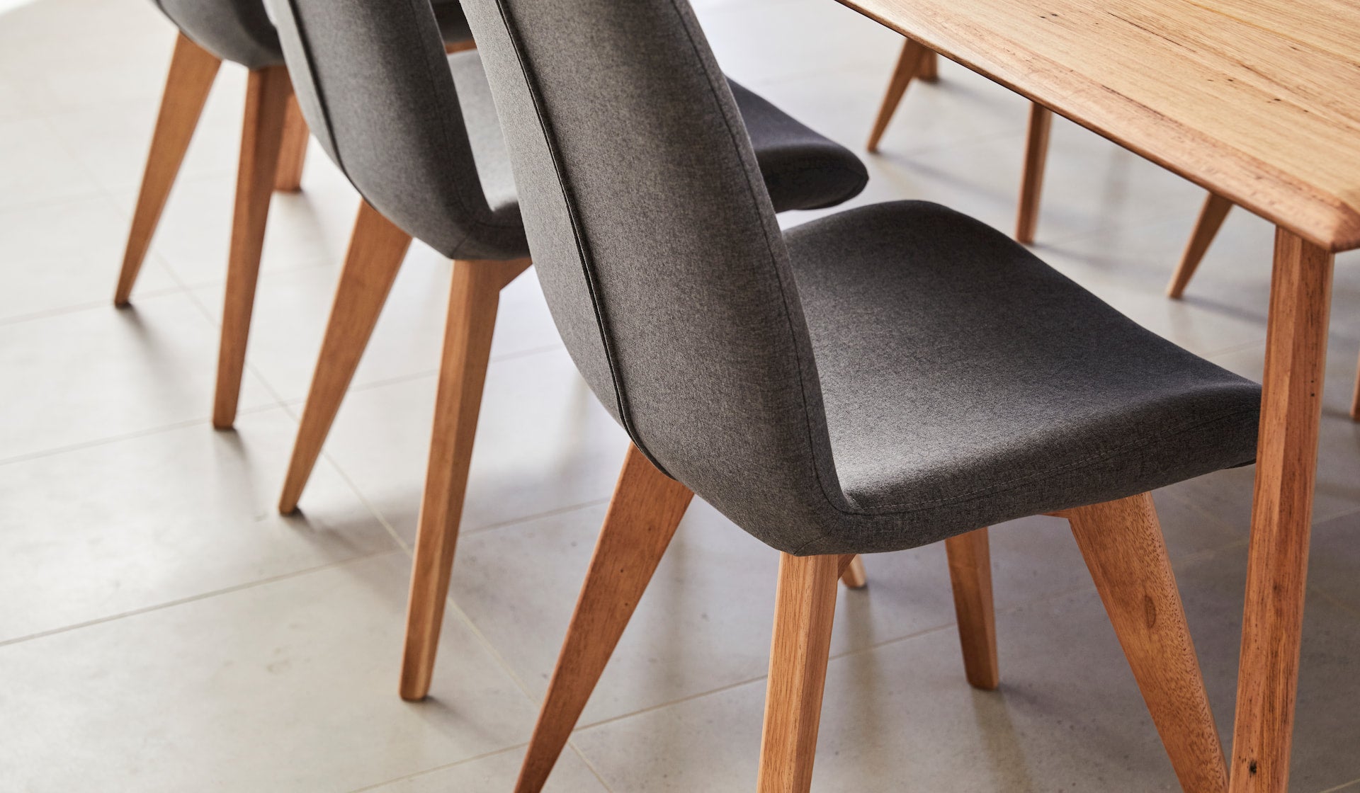 Dee Why fabric indoor dining chair charcoal