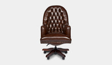 Load image into Gallery viewer, Chesterfield-Leather-Presidents-Swivel-Office-Chair-r3