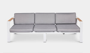 Kai 3 seater Sofa in white 2