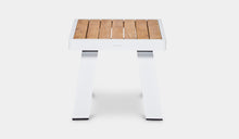 Load image into Gallery viewer, Kai side table teak top white 2