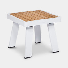 Load image into Gallery viewer, Kai White Side Table Teak Top