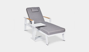 Kai Sun Lounger Side Table White with Lounger 5