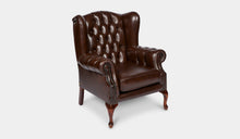 Load image into Gallery viewer, Leather-Chesterfield-Silvie-Wing-Chair-r3