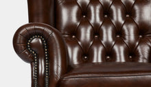 Load image into Gallery viewer, Leather-Chesterfield-Silvie-Wing-Chair-r5