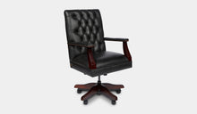 Load image into Gallery viewer, Office Chair in Black Leather 