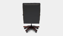 Load image into Gallery viewer, Leather chair for desk Black