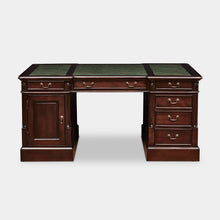 Load image into Gallery viewer, Mahogany-Desk-TeaBrown-Green-Leather-Everingham-160-r1