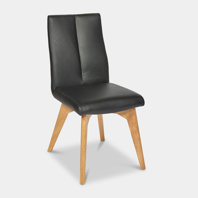 full grain leather dining chair