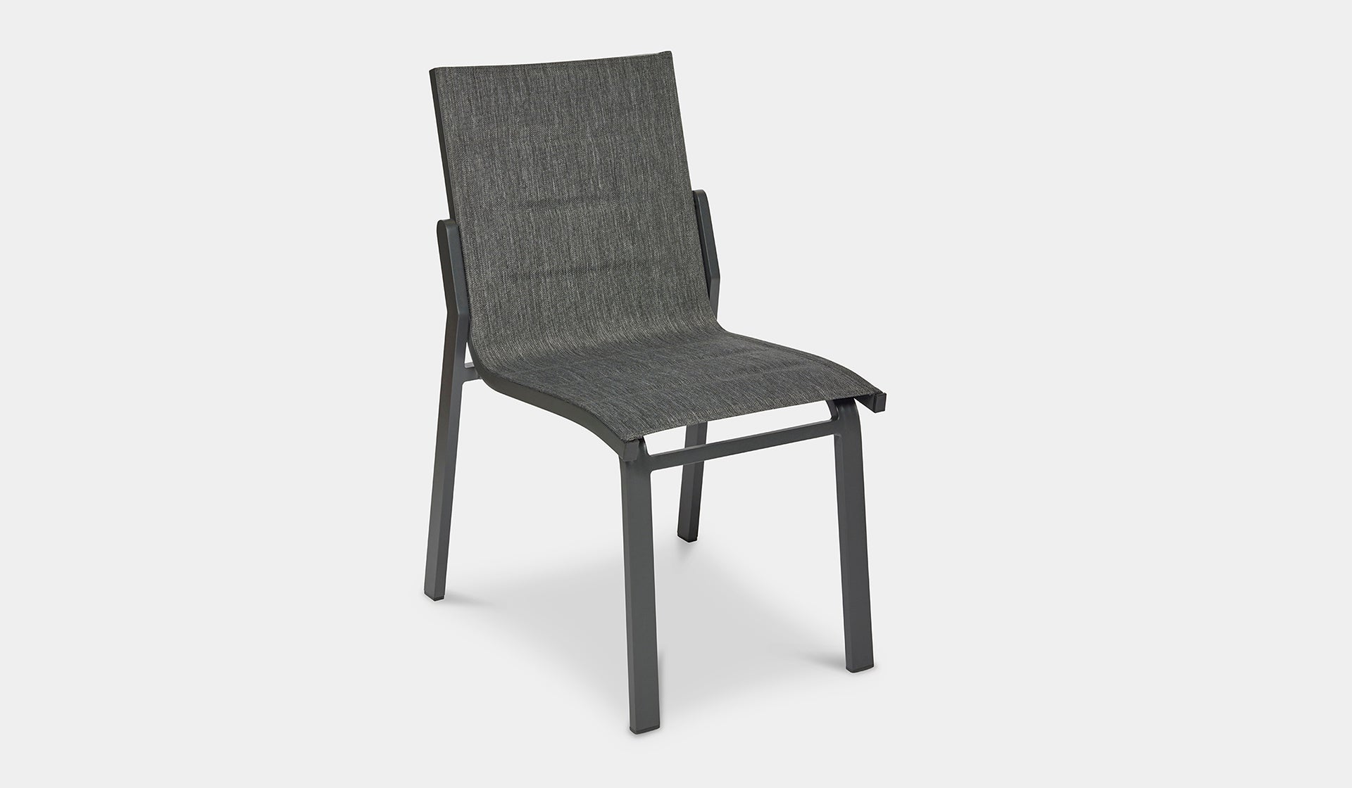 Noosa Side Chair Charcoal Aluminium