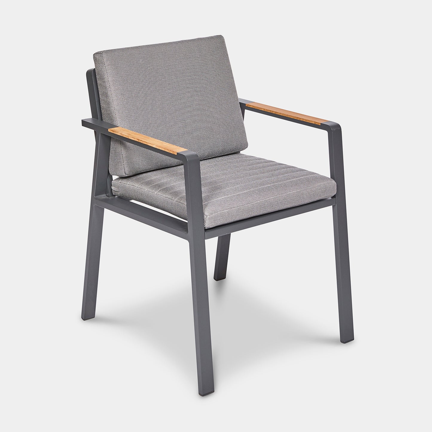 kai aluminium dining chair charcoal